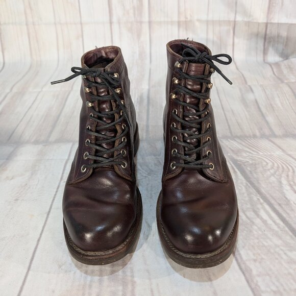 Vintage Chippewa Original Cordovan Leather Men's Work Boots - Picture 1 of 13